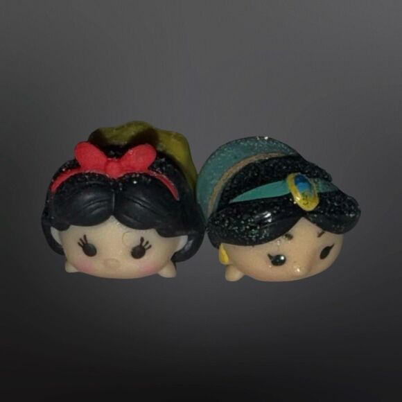 Disney Tsum Tsum TSparkle Snow White & Princess Jasmine Figure Mini Size  A14 - Picture 1 of 7